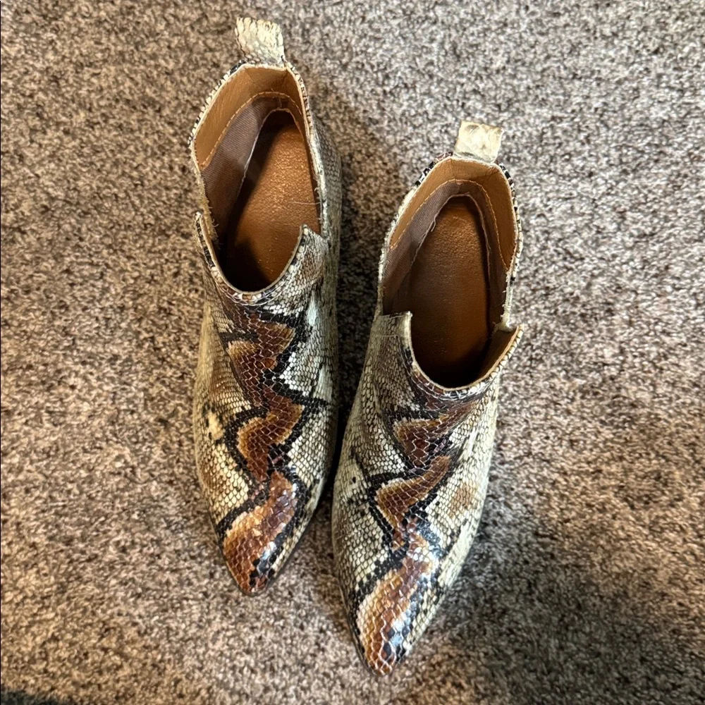 SOLD 
Snakeskin Ankle Boots - Picture 2 of 8